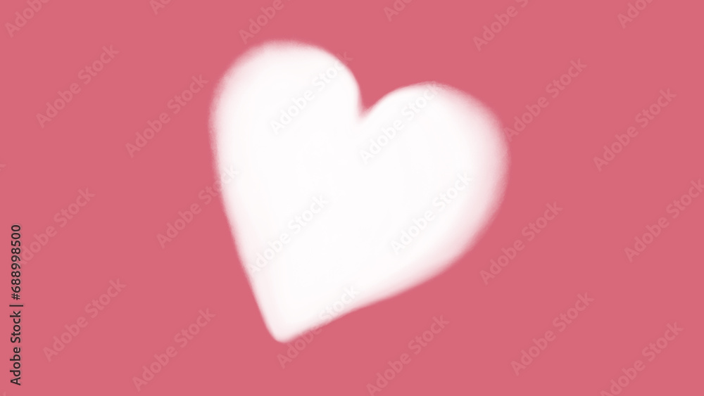 ピンク背景に白いハート(バレンタイン)
