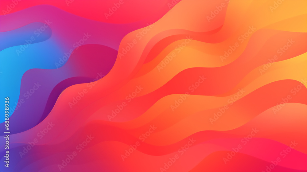 Fototapeta premium Spouting red waves