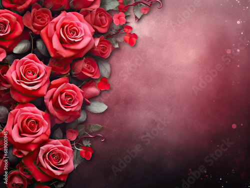 Valentine's and wedding day with sweetheart theme and copy space background
