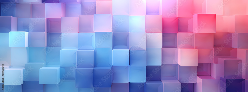 a colorful and stylized background of geometric cubes, in the style of light violet and indigo, photorealistic compositions, abstraction-création, pared-down abstraction, light red and sky-blue, gloss a colorful and stylized background of geometric cubes, in the style of light violet and indigo, photorealistic compositions, abstraction-création, pared-down abstraction, light red and sky-blue, gloss