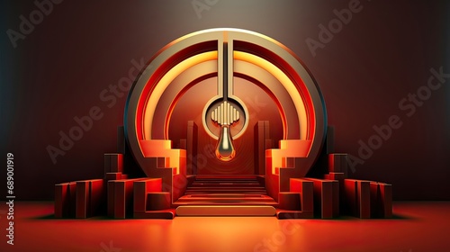 Gateway to mysteries, hidden potential, unlocking new pathways, enigmatic allure, symbolic discovery. Generated by AI.