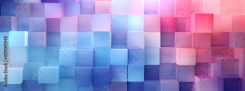 a colorful and stylized background of geometric cubes, in the style of light violet and indigo, photorealistic compositions, abstraction-création, pared-down abstraction, light red and sky-blue, gloss