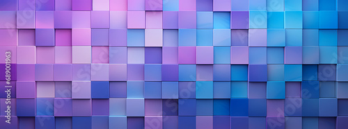 blue block wall wallpaper with blue and purple colors, in the style of voxel art, light pink and violet, layered abstracts, photorealistic compositions, glossy finish, shaped canvas, bright color bloc