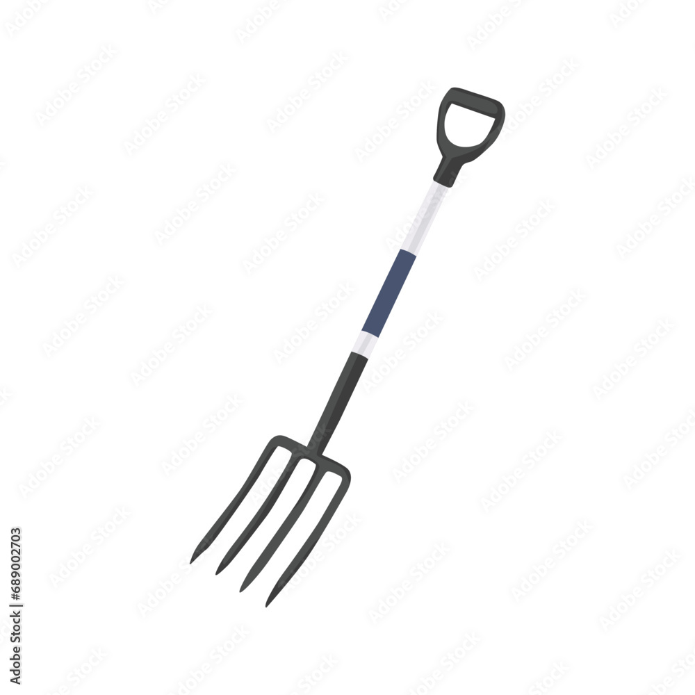 garden fork shovel flat illustration garden fork shovel flat illustration