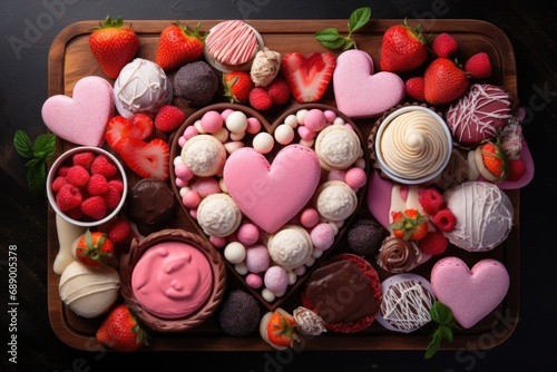 Valentines day food background