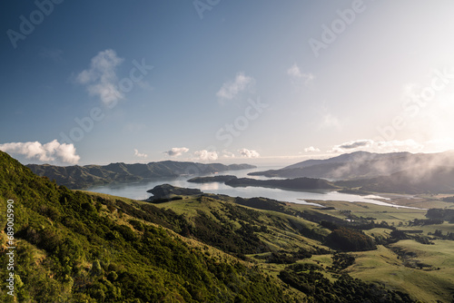 Mountain view in new zealand during sunrise © Clement