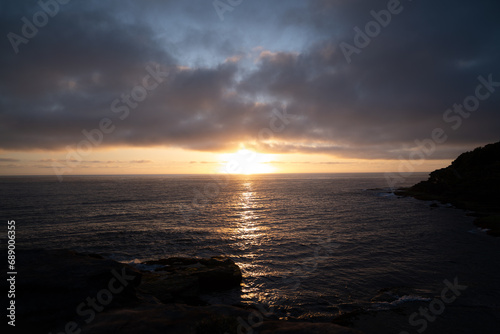 sunset over the sea