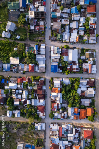 aerial view of small town in the philippines