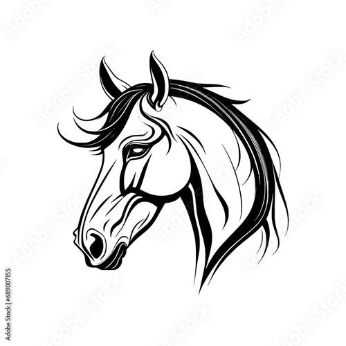 Fototapeta Naklejka Na Ścianę i Meble -  horse head illustration