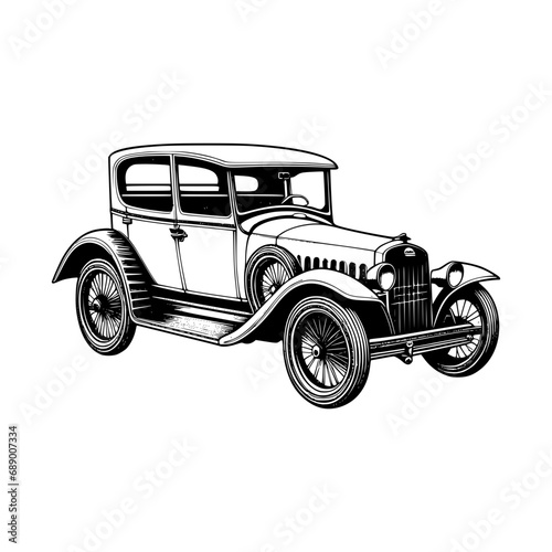 vintage car vector