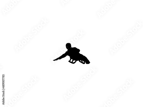 Ice Luge icon vector. Ice Luge Silhouette isolated on white background