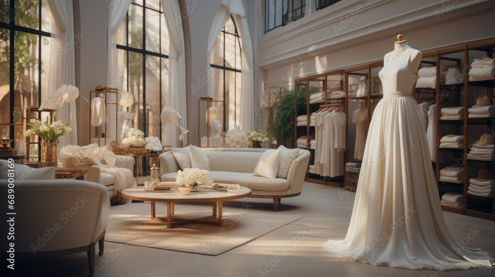 A designer boutique interior. A designer boutique interior.