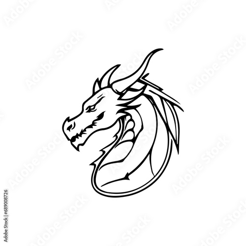 dragon head in vector illustration