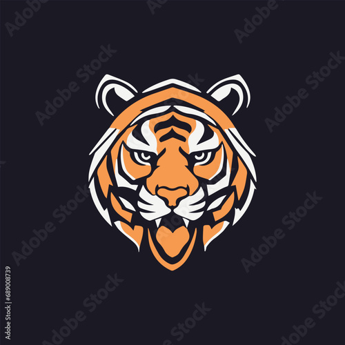 Tiger head icon vector illustration