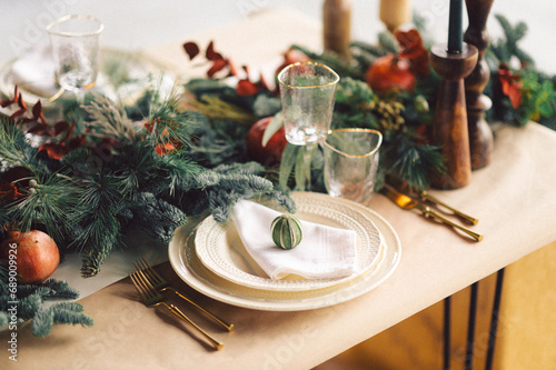 christmas table setting
