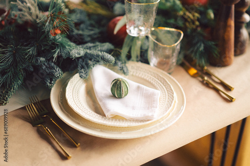 christmas table setting