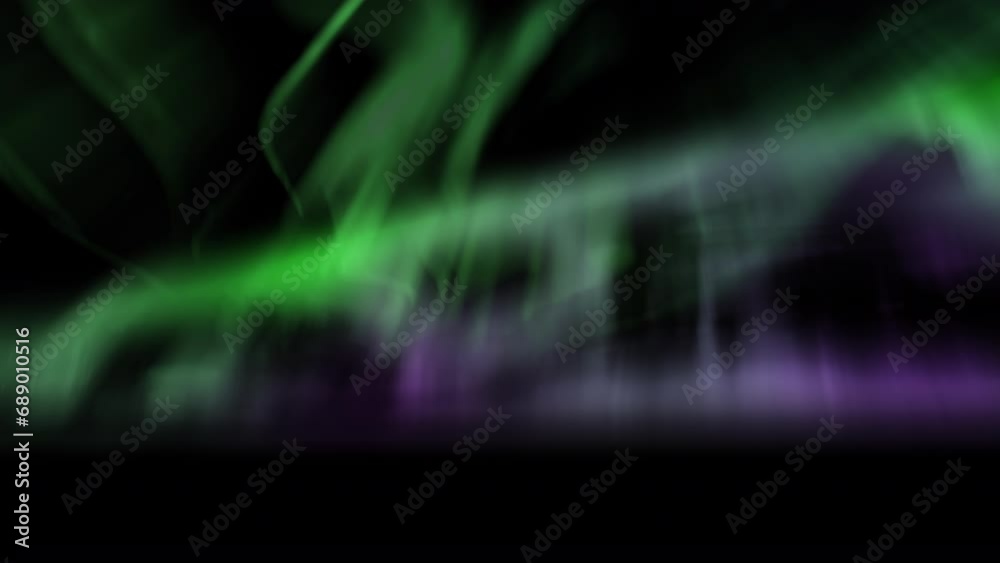 Aurora Celestial Dance of Lights Green and Purple Loop