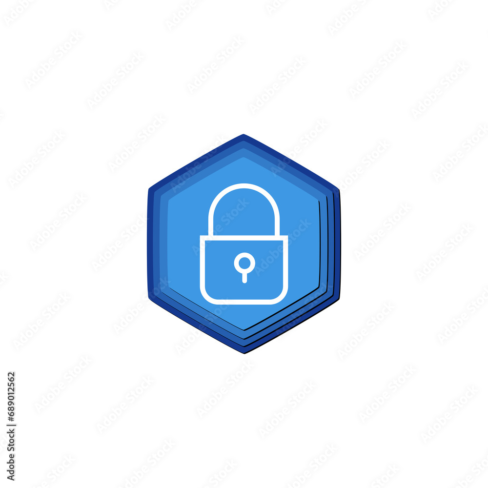 Lock button icon isolated on transparent background Lock button icon isolated on transparent background