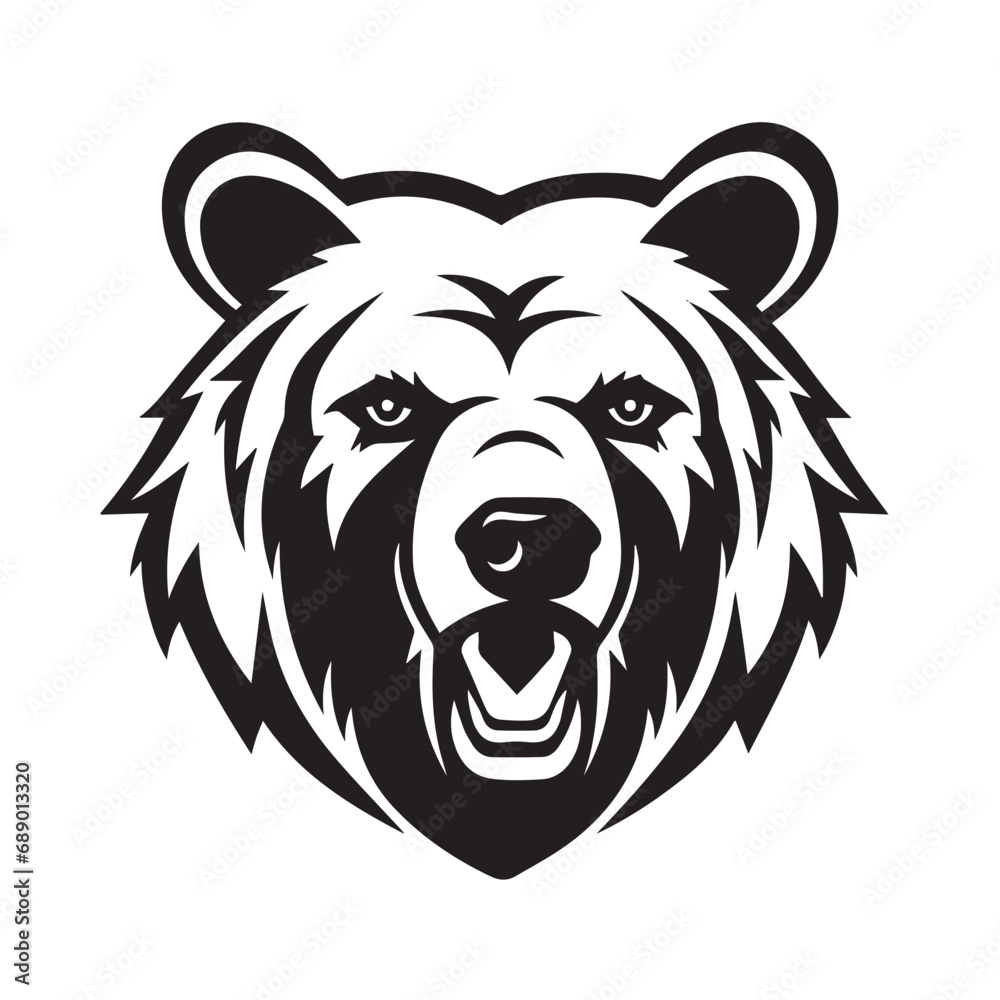 Bear in cartoon, doodle style. Isolated 2d vector illustration in logo, icon, sketch style, Eps 10, black and white. AI Generative Bear in cartoon, doodle style. Isolated 2d vector illustration in logo, icon, sketch style, Eps 10, black and white. AI Generative