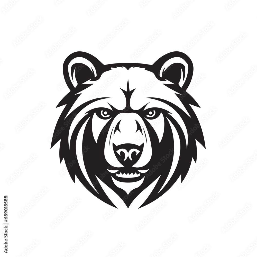 Bear in cartoon, doodle style. Isolated 2d vector illustration in logo, icon, sketch style, Eps 10, black and white. AI Generative Bear in cartoon, doodle style. Isolated 2d vector illustration in logo, icon, sketch style, Eps 10, black and white. AI Generative