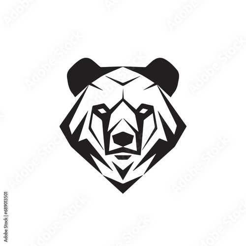 Bear in cartoon, doodle style. Isolated 2d vector illustration in logo, icon, sketch style, Eps 10, black and white. AI Generative