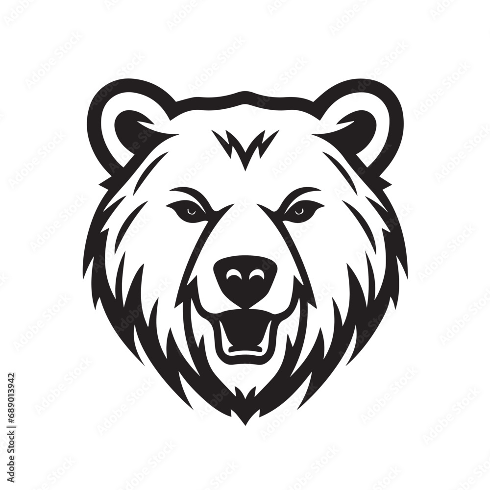 Bear in cartoon, doodle style. Isolated 2d vector illustration in logo, icon, sketch style, Eps 10, black and white. AI Generative Bear in cartoon, doodle style. Isolated 2d vector illustration in logo, icon, sketch style, Eps 10, black and white. AI Generative
