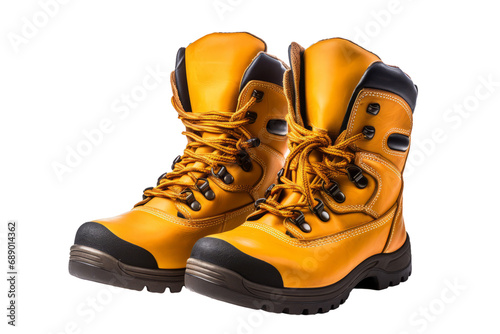 A fireman using boots on a white background