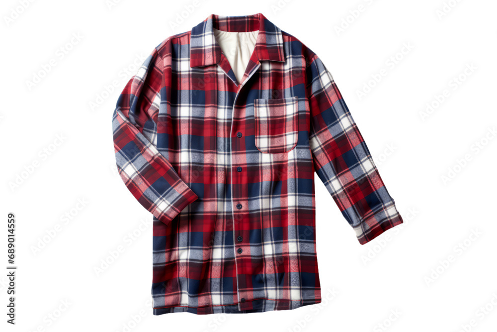laid Flannel Shirt Isolated on White background laid Flannel Shirt Isolated on White background