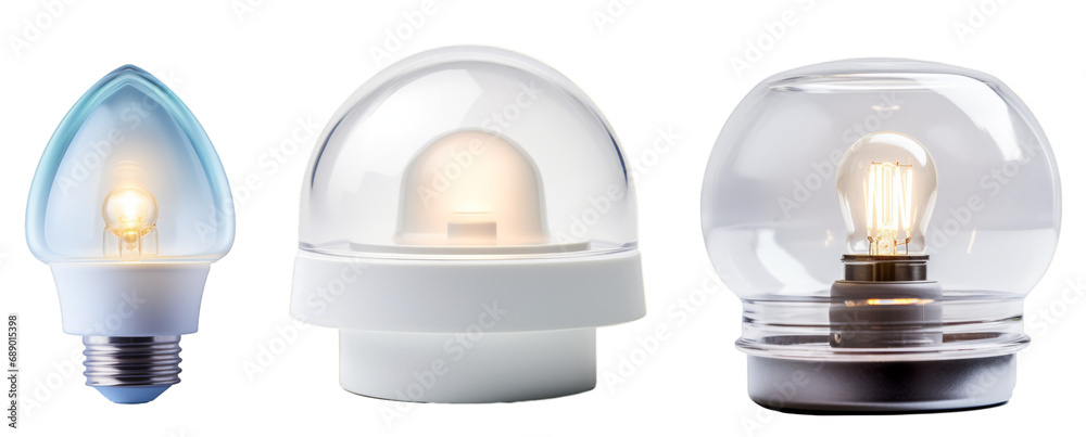 Variety of LED Light Bulbs Isolated on White Variety of LED Light Bulbs Isolated on White