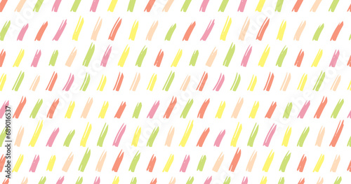 Small dash seamless pattern Dotted lines texture. Candi chocolate color vector hatching doodle organic shapes. Short line dashes Brush hand drawn random strokes Fashion retro print design Illustration