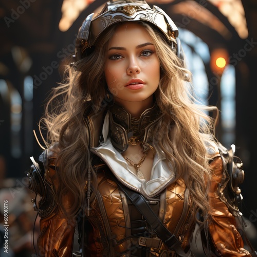 steampunk girl by steampunk_4, in the style of photorealistic renderings, close-up shots, unreal engine 5, dino valls, Ð°Ñ€Ñ‚ÑƒÑ€ ÑÐºÐ¸Ð¶Ð°Ð»Ð¸-Ð²ÐµÐ¹Ñ, portraitures with hidden meanings, uhd image  photo