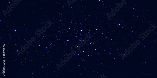 Starry night sky. Stars on a night background with glare of light. Galaxy space background. © DENYS