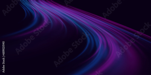 Abstract technology of light lines. Shiny light wave effect.Glowing wavy lines.