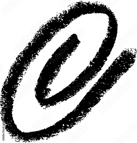 Paper Clip Icon - Crayon Chalk Drawing