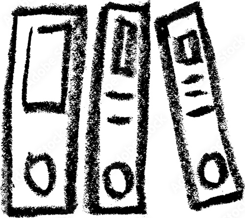 Binder Icon - Crayon Chalk Drawing