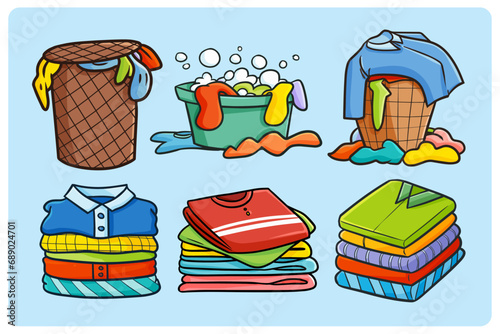 illustration of a lot of cloth