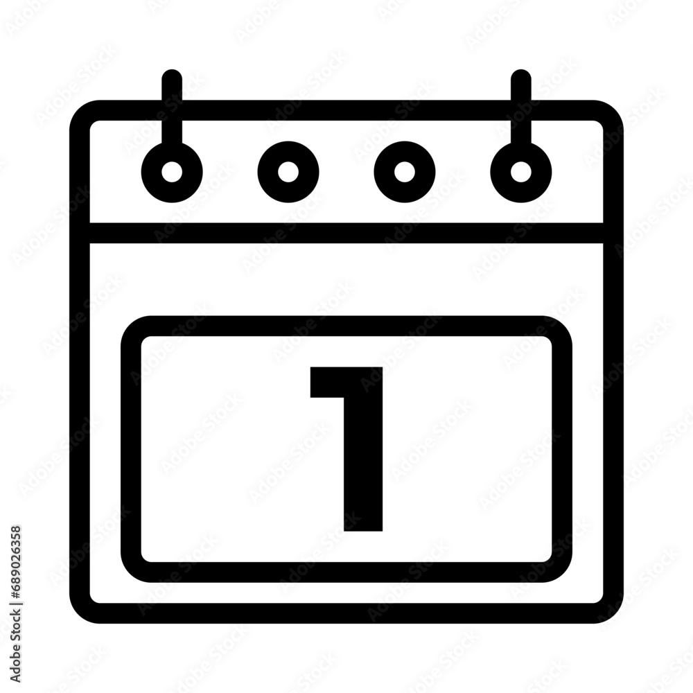 Calendar Icon Vector. Outline Calendar Sign. Isolated Contour Symbol Illustration Calendar Icon Vector. Outline Calendar Sign. Isolated Contour Symbol Illustration
