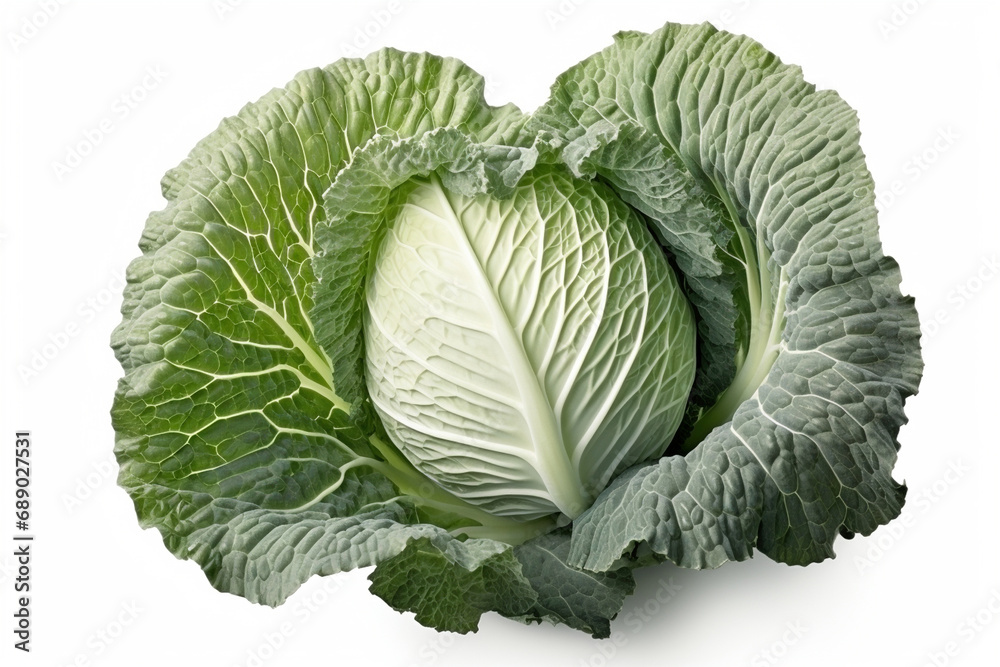 Fototapeta premium Fresh cabbage on a white background