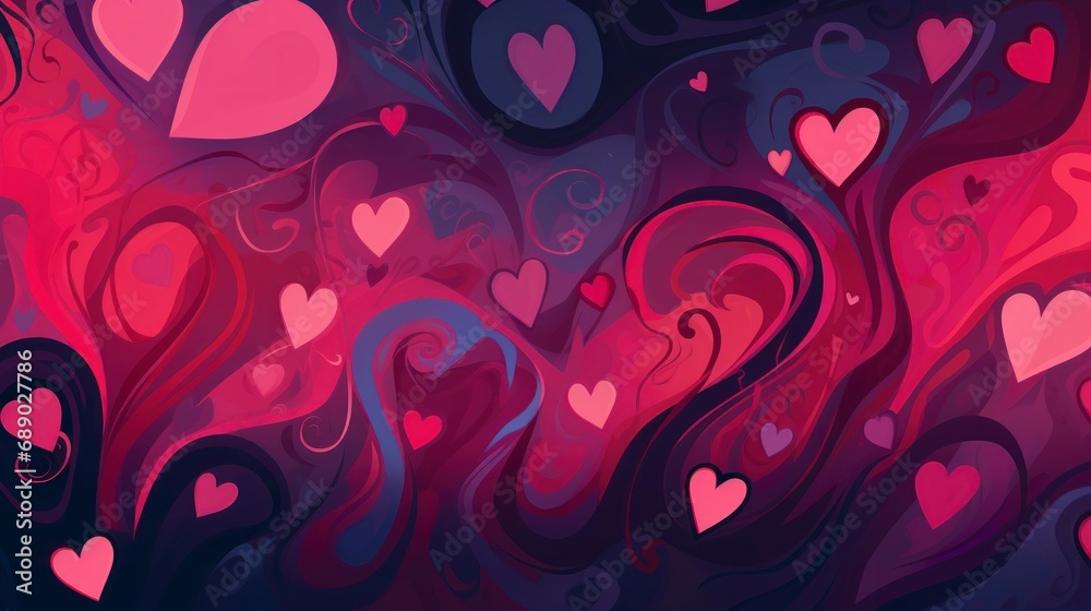Valentine's day background, love background, draw Valentine's day background, love background, draw
