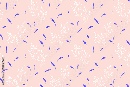 Light flat spots on a beige background. Vector hand drawn tiny artistic abstract branches. Design for fashion, fabric, wallpaper © incarnadine