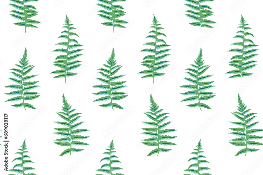 Seamless simple leaves fern pattern. Vector hand drawn abstract, artistic, silhouette organic stems leaf print. Template for design, fabric, interior decor, textile, fashion, wallpaper Seamless simple leaves fern pattern. Vector hand drawn abstract, artistic, silhouette organic stems leaf print. Template for design, fabric, interior decor, textile, fashion, wallpaper