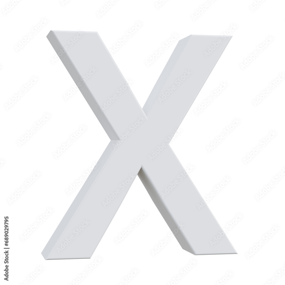 Cross x sign 3d Cross x sign 3d