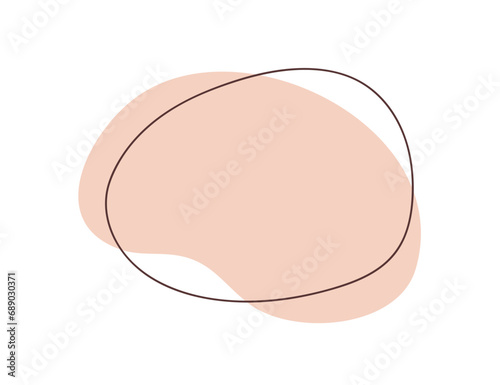 Abstract shaped background design, natural rounded frame. Organic fluid blob,...