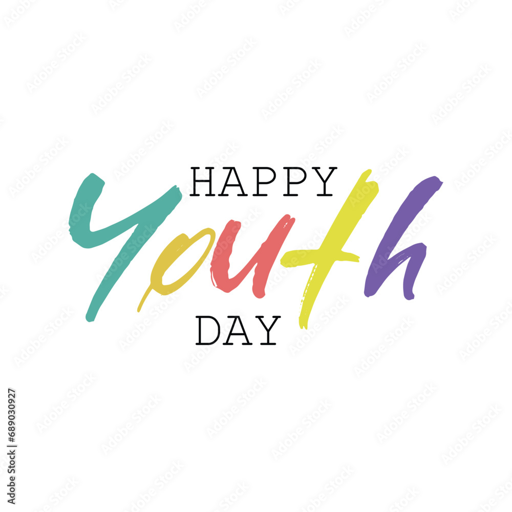 International Youth day 12th August concept design vector graphic illustration. International Youth Day typography banner and poster on White background. International Youth day 12th August concept design vector graphic illustration. International Youth Day typography banner and poster on White background.