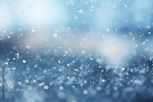 Winterzauberlicht - Ein abstrakter Bokeh-Hintergrund fängt die kühlen Lichtmomente des Winters in einer magischen und eisigen Atmosphäre ein