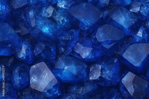Rough blue gemstones texture background