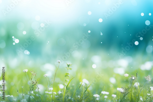 rühlingserwachen - Ein zauberhafter Bokeh-Hintergrund fängt die zarten Lichtmomente des Frühlings in einer lebendigen und blumigen Atmosphäre ein