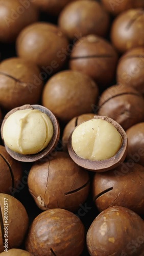 Wallpaper Mural Close up of macadamia nuts texture background. Torontodigital.ca