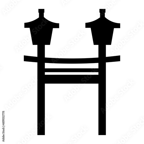 Pagoda icons set simple vector. Asian temple. Roof japanese