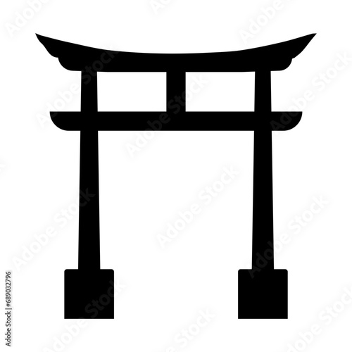 Pagoda icons set simple vector. Asian temple. Roof japanese